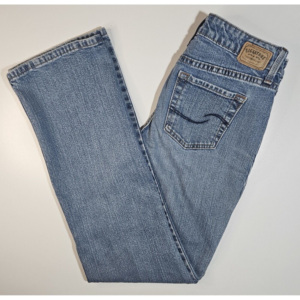 Levi Strauss Signature Stretch Bootcut Misses 6 Medium Jeans Mid Rise Mid Wash